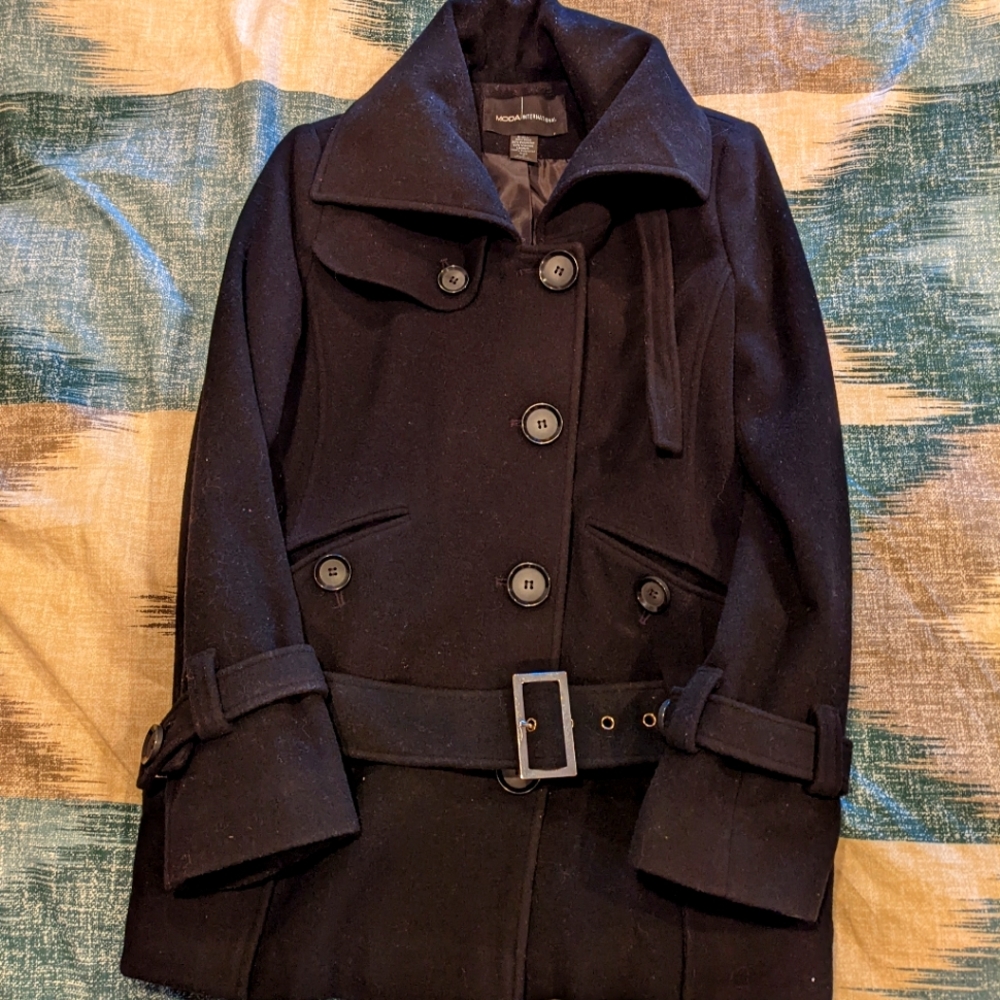 Black Wool Pea Coat